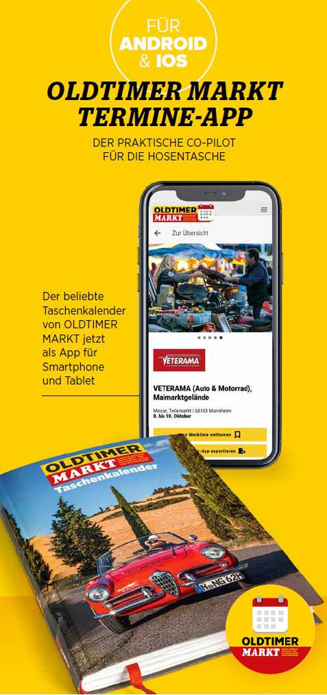 Die Oldtimermarkt-Termine-App für iOS und Android | Oldtimer Guide